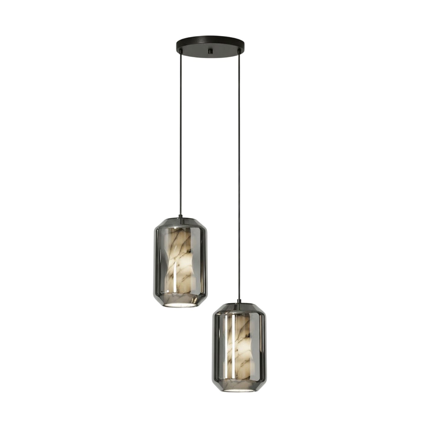Modern Pendant Light Alabaster Glass Adjustable Height 23