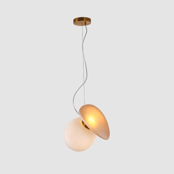 Modern Pendant Light Frosted Glass Adjustable Height 13