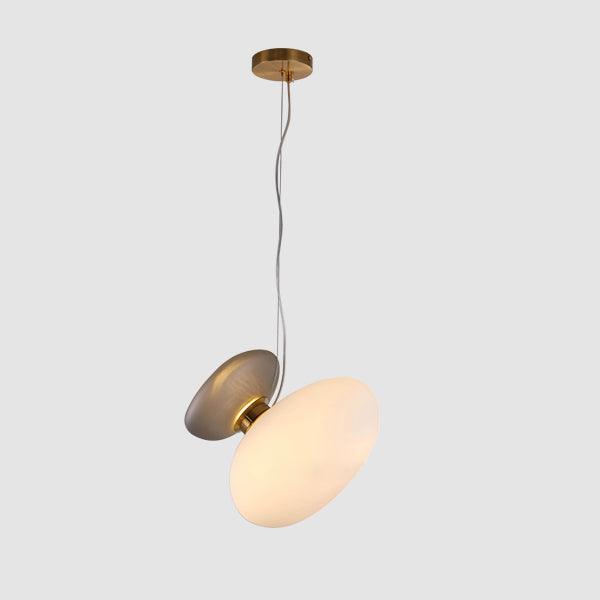 Modern Pendant Light Frosted Glass Adjustable Height 19