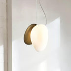 Modern Pendant Light Frosted Glass Adjustable Height 2