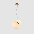 Modern Pendant Light Frosted Glass Adjustable Height 30