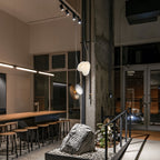 Modern Pendant Light Frosted Glass Adjustable Height 7
