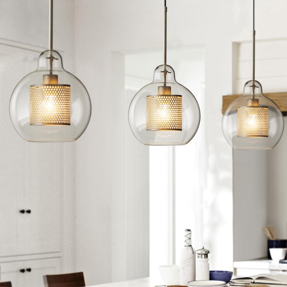 Modern Pendant Light Glass Adjustable Height Elegant Design 4