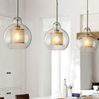 Modern Pendant Light Glass Adjustable Height Elegant Design 4