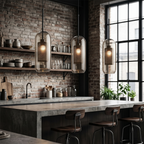 Modern Pendant Light Glass Adjustable Height Elegant Design 97