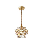 Glass Petal Pendant Light Floral Shade Adjustable Height Transparent Finish Modern Kitchen Dining Room Home Decor - Stack & Clear 13