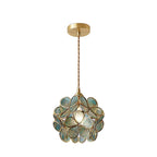 Glass Petal Pendant Light Floral Shade Adjustable Height Transparent Finish Modern Kitchen Dining Room Home Decor - Stack & Clear 14