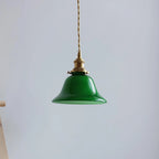 Green Metal Pendant Light Dome Shade Matte Finish Modern Kitchen Dining Room Home Decor - Stack & Clear 3