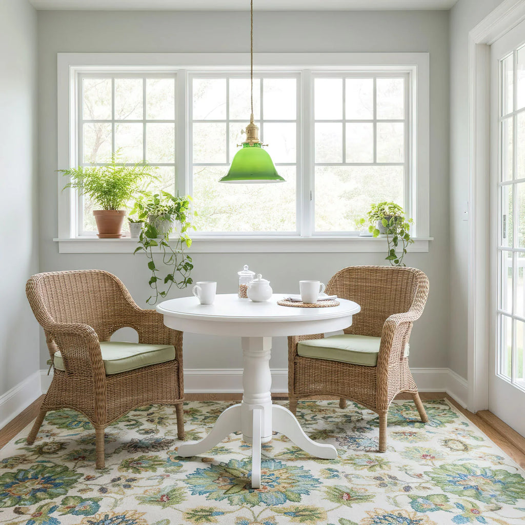Green Metal Pendant Light Dome Shade Matte Finish Modern Kitchen Dining Room Home Decor - Stack & Clear 6
