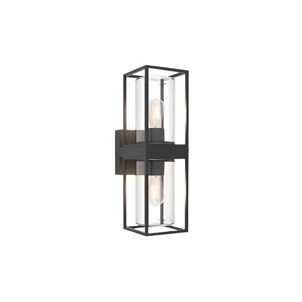 Modern Rectangular Black Outdoor Wall Lamp - IP65 Waterproof Exterior Wall Light for Year-Round Use 0