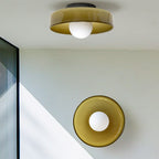 Modern Round Flush Mount Ceiling Light Fixture - Glass Decorative Ceiling Lamp 2