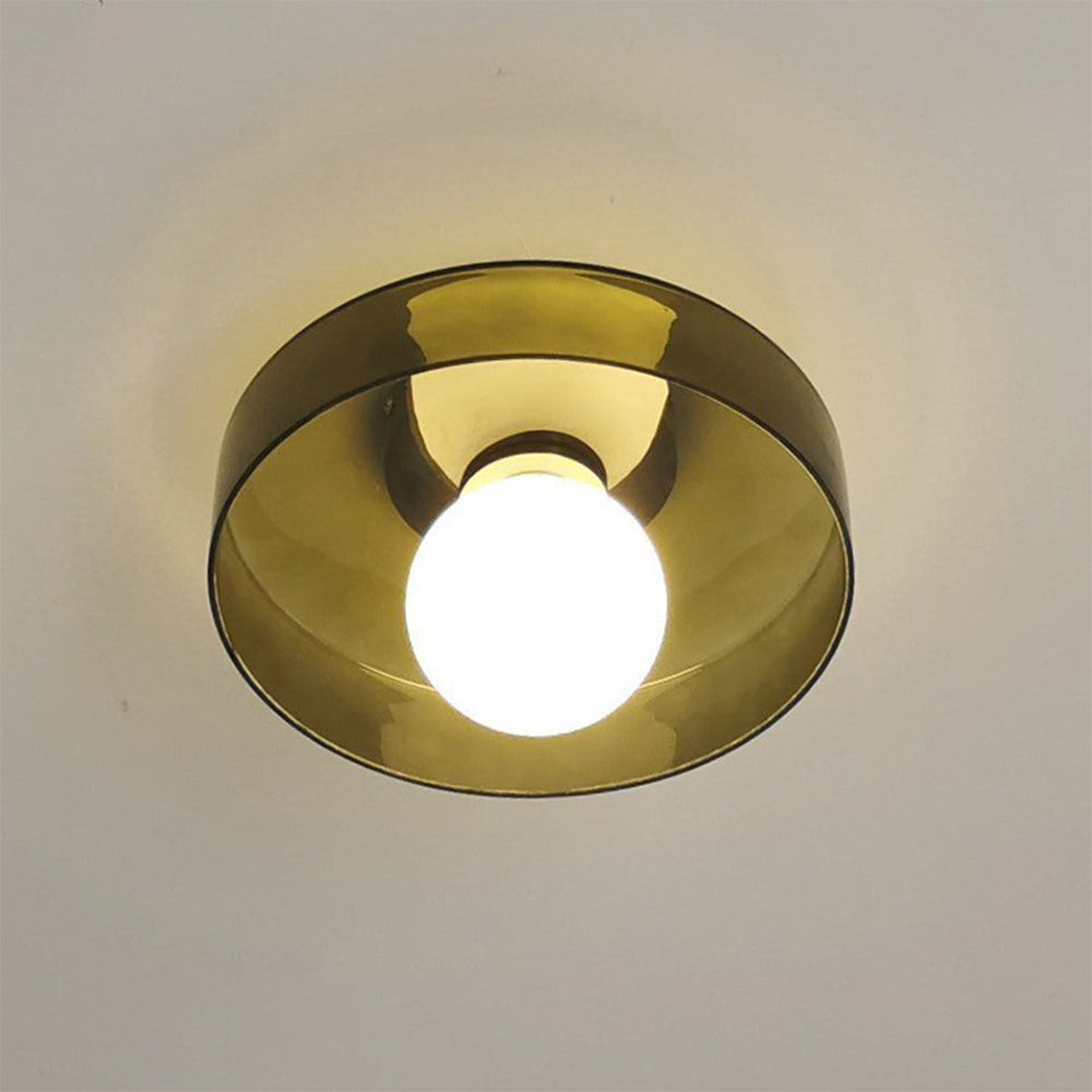 Modern Round Flush Mount Ceiling Light Fixture - Glass Decorative Ceiling Lamp 5