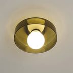 Modern Round Flush Mount Ceiling Light Fixture - Glass Decorative Ceiling Lamp 5