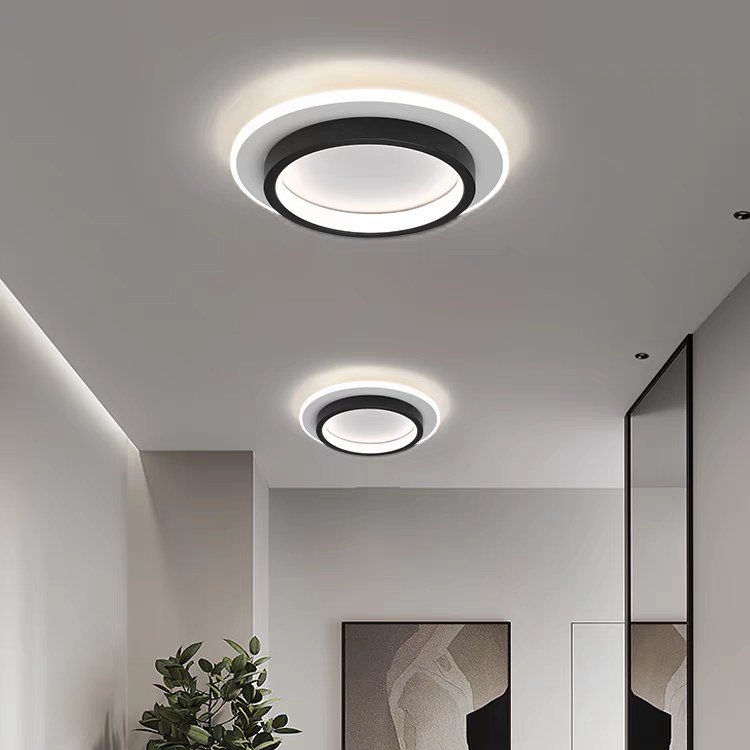 Modern Round LED Ceiling Light Fixture with Metal Frame and Acrylic Diffuser - 10W/20W 0