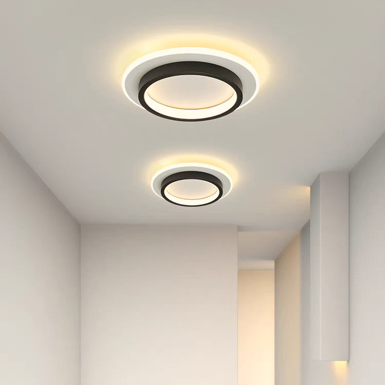 Modern Round LED Ceiling Light Fixture with Metal Frame and Acrylic Diffuser - 10W/20W 4