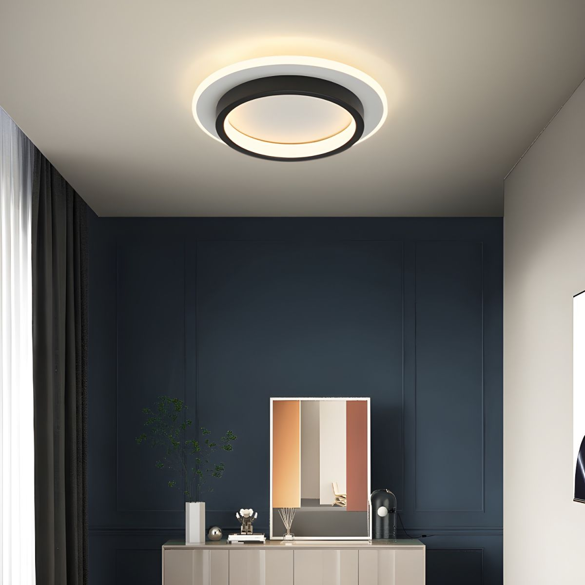 Modern Round LED Ceiling Light Fixture with Metal Frame and Acrylic Diffuser - 10W/20W 8