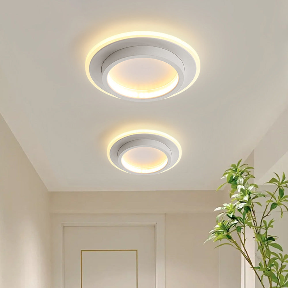 Modern Round LED Ceiling Light Fixture with Metal Frame and Acrylic Diffuser - 10W/20W 9