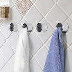 Modern Self-Adhesive Towel Holder Resin Set of 3 1