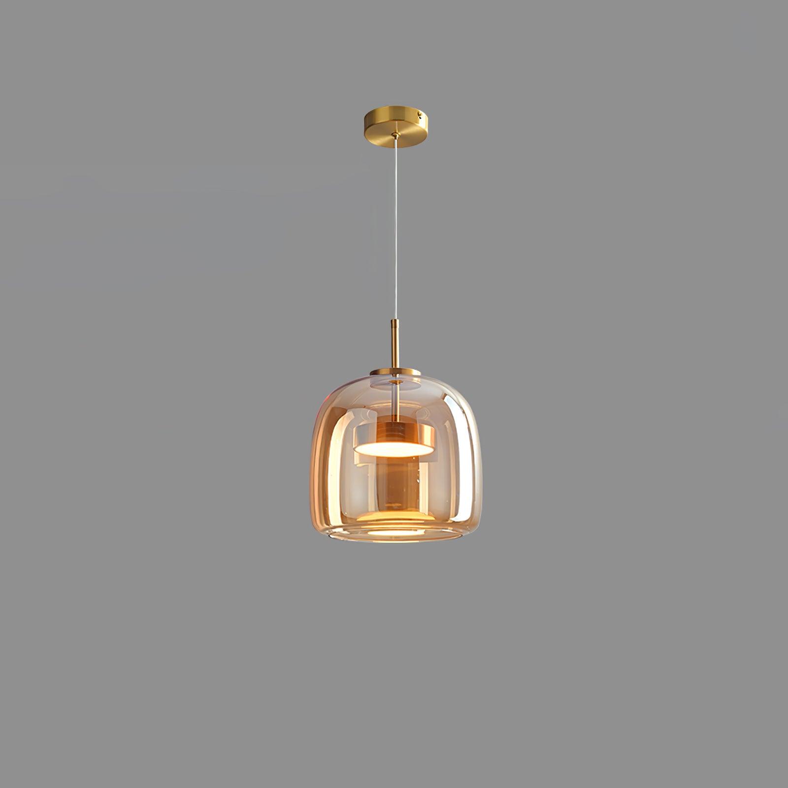Modern Smoked Glass Pendant Lamp – Adjustable Height Kitchen Pendant Lighting for Contemporary Spaces 9