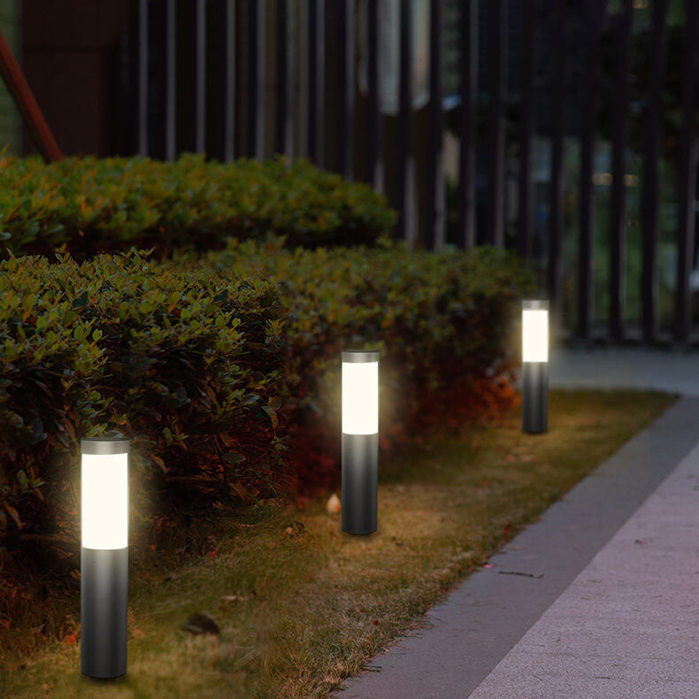 Modern Solar Garden Light – Waterproof LED Outdoor Fixture for Pathways and Patios, Stainless Steel Design 0