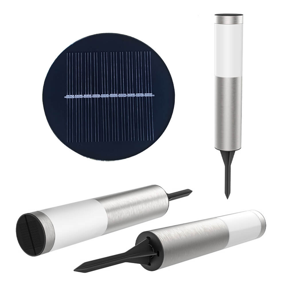 Modern Solar Garden Light – Waterproof LED Outdoor Fixture for Pathways and Patios, Stainless Steel Design 8