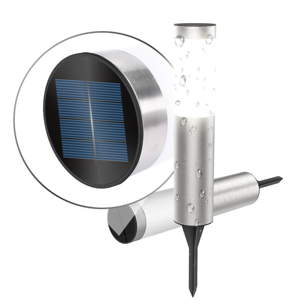 Modern Solar Garden Light – Waterproof LED Outdoor Fixture for Pathways and Patios, Stainless Steel Design 9