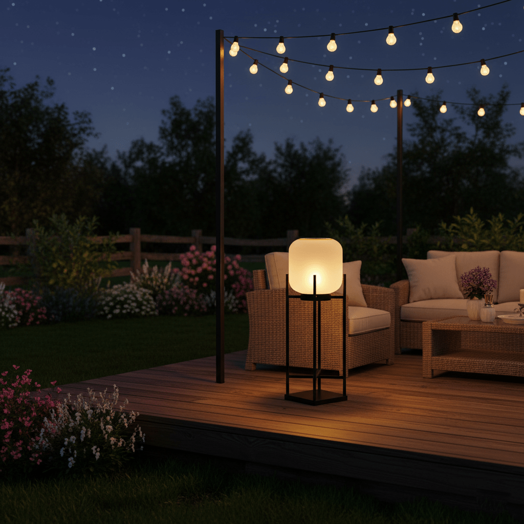 Modern Solar Outdoor Lantern Stainless Steel Waterproof 3