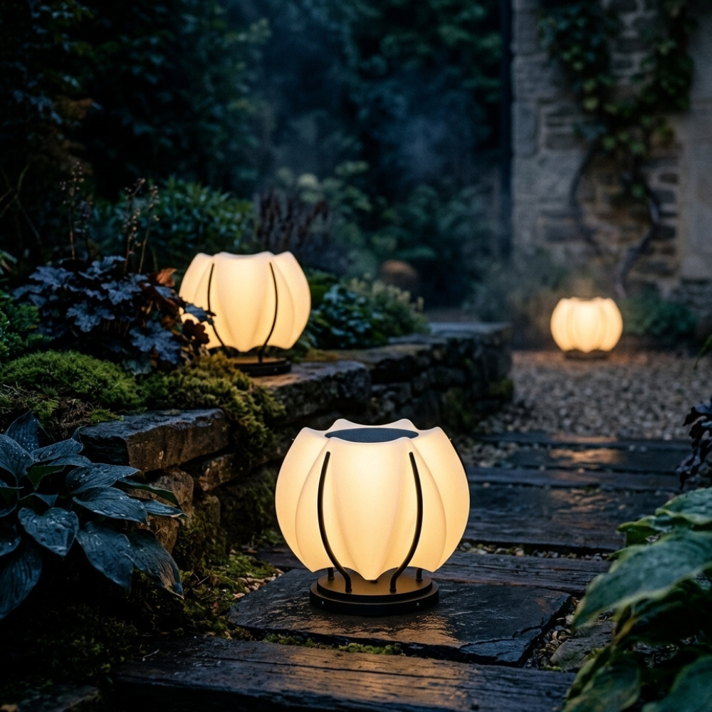 Modern Solar Outdoor Lantern Stainless Steel Waterproof 97