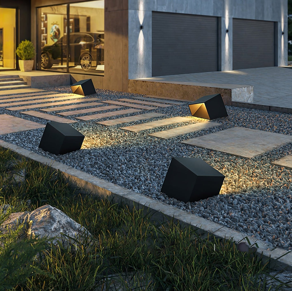 Modern Solar Outdoor Path Light Stainless Steel Automatic 2
