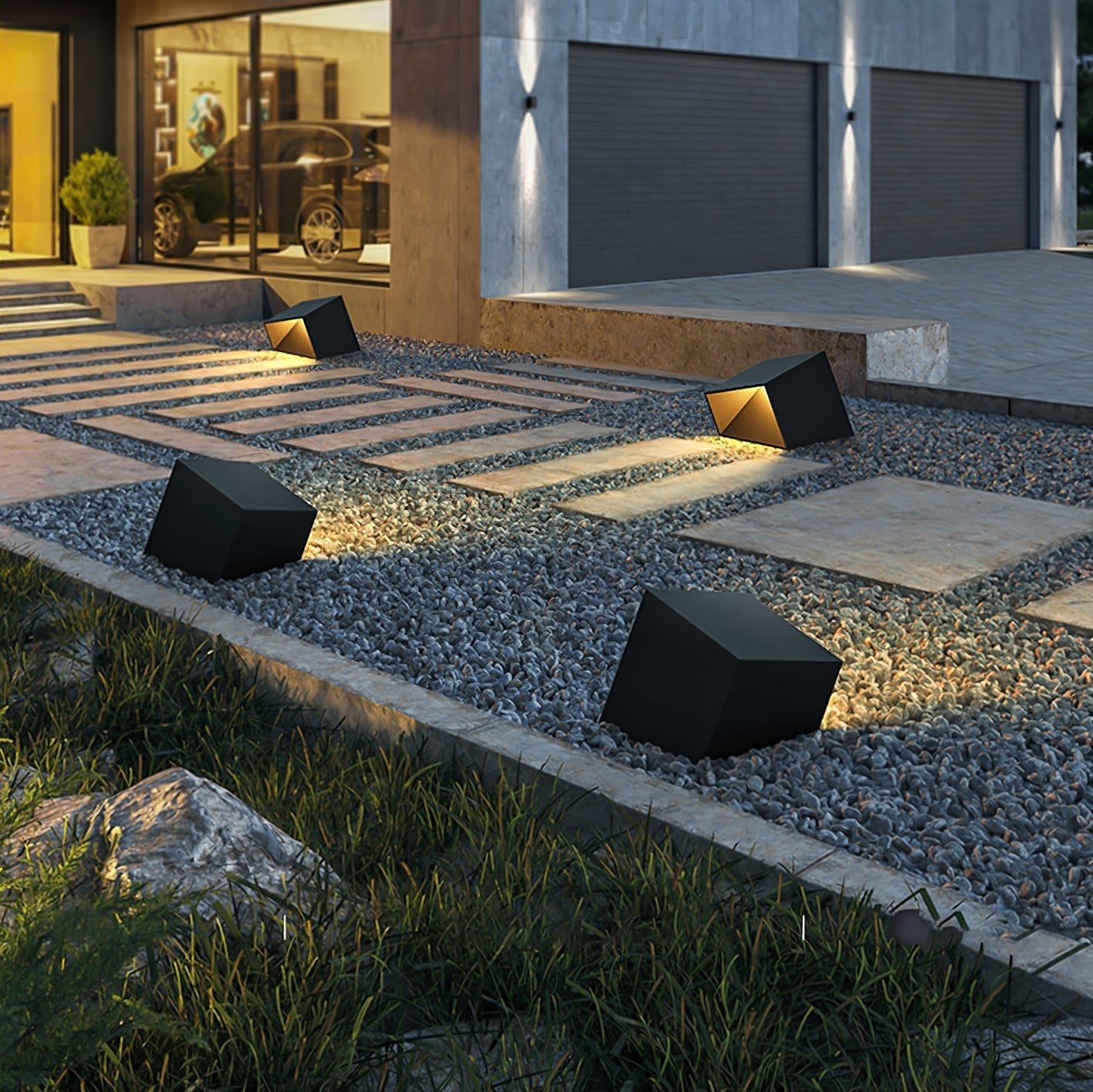Modern Solar Outdoor Path Light Stainless Steel Automatic 2