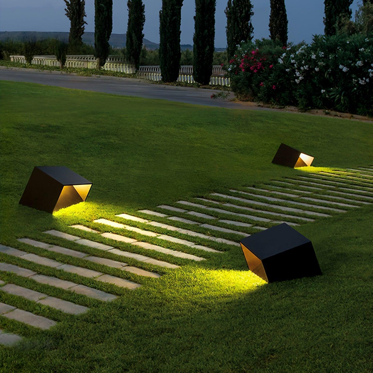 Modern Solar Outdoor Path Light Stainless Steel Automatic 7