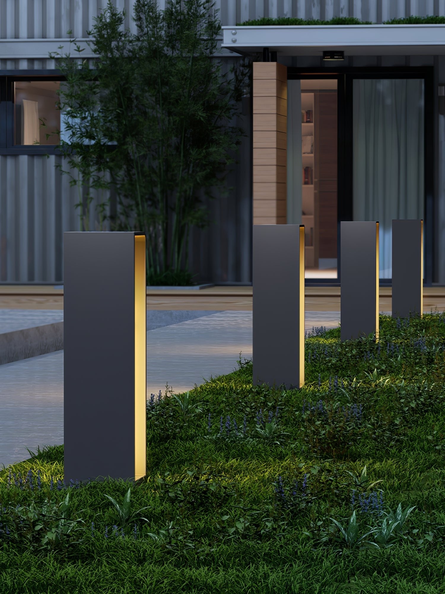 Modern Solar Outdoor Path Light Stainless Steel Waterproof 5