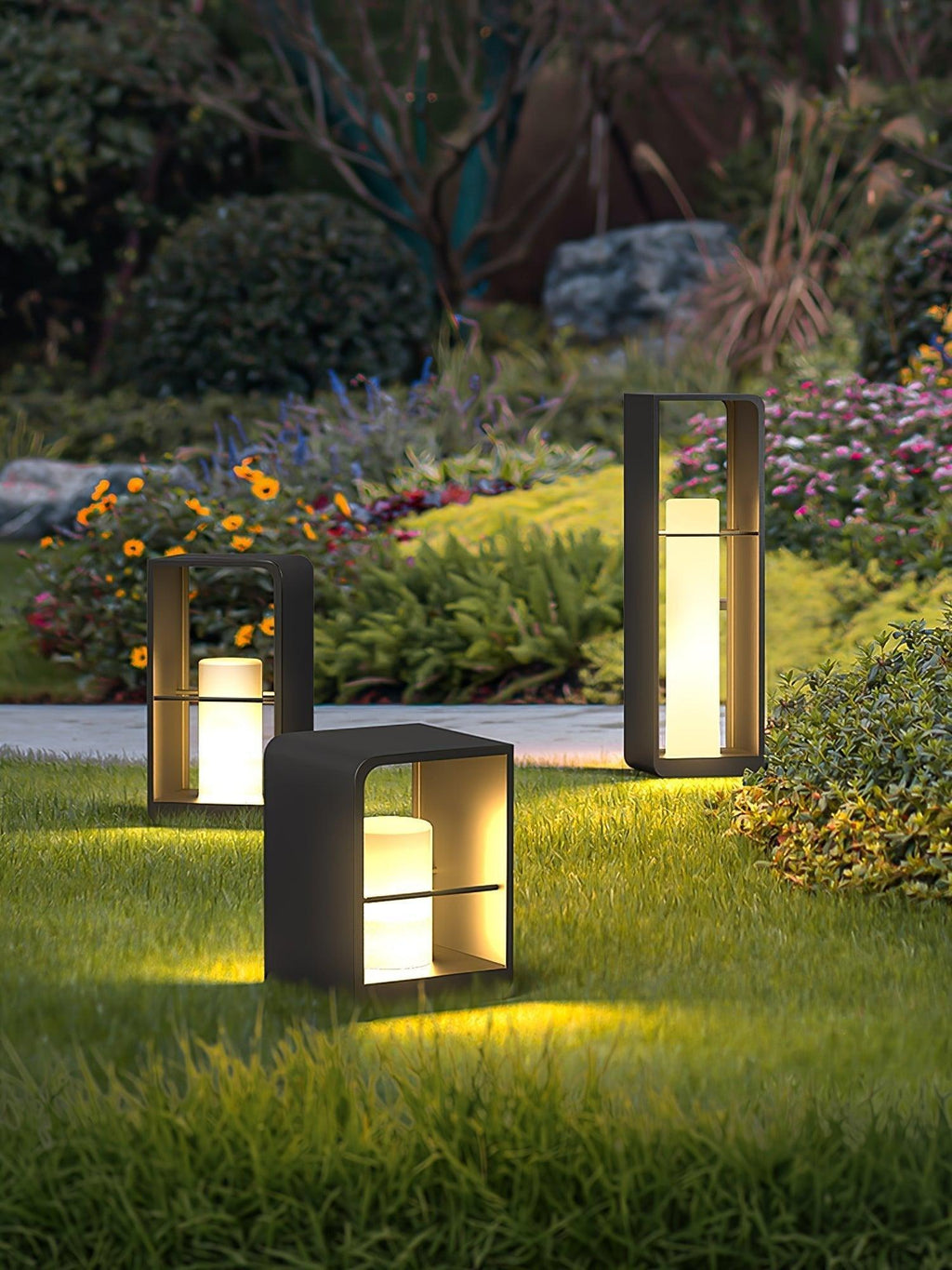 Modern Solar Outdoor Path Light Stainless Steel Waterproof 6