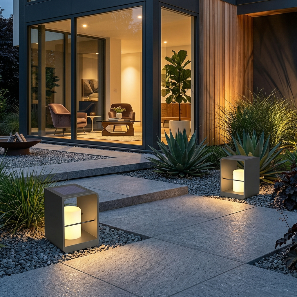 Modern Solar Outdoor Path Light Stainless Steel Waterproof 99