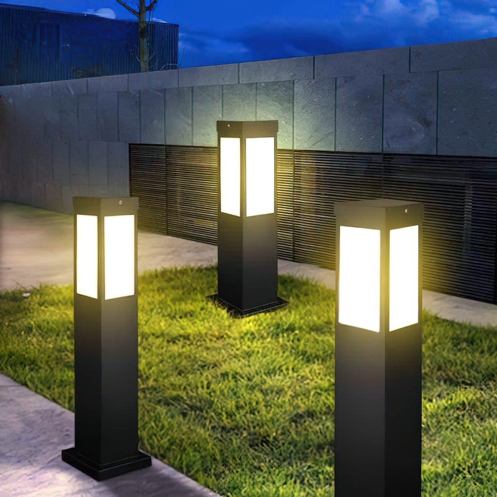 Modern Solar Outdoor Post Light Aluminium Waterproof LED 7