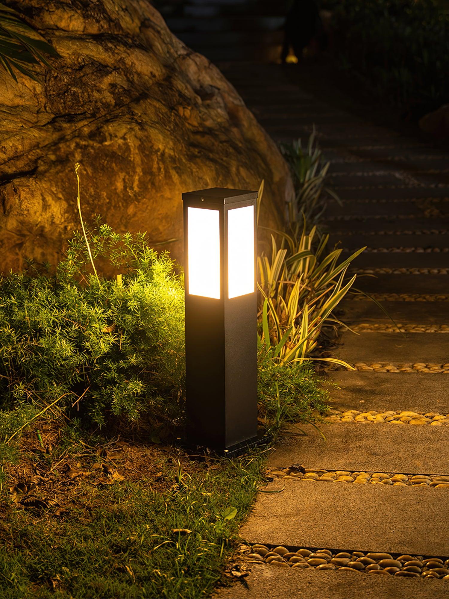 Modern Solar Outdoor Post Light Aluminium Waterproof LED 8