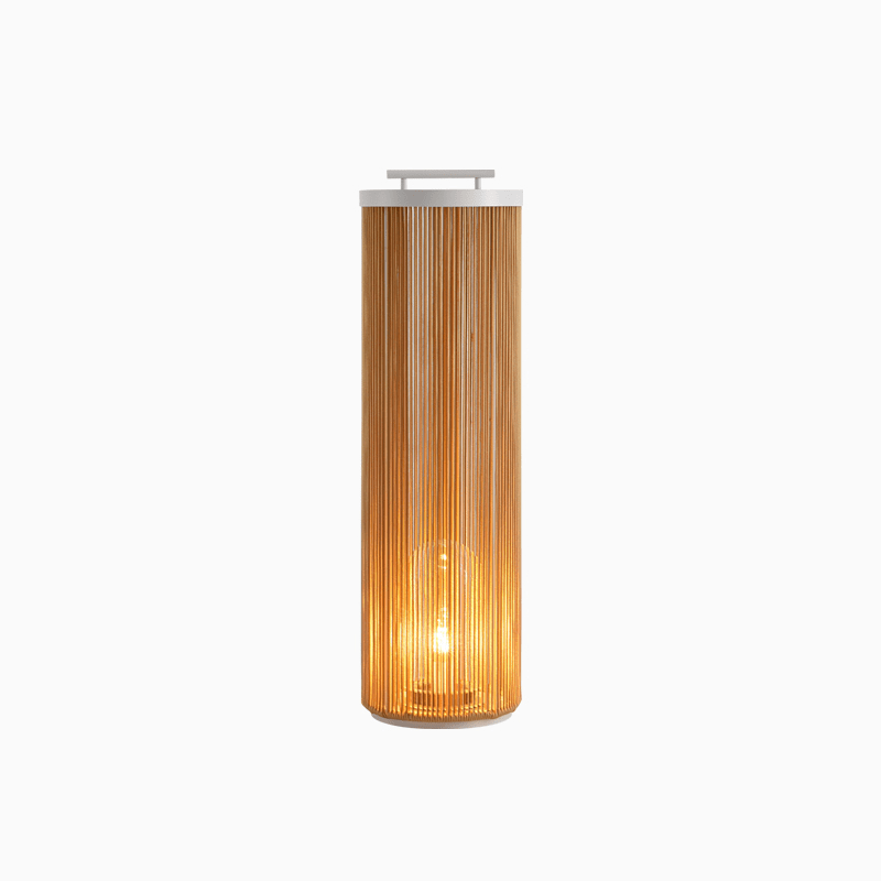 Modern Solar Outdoor Post Light Natural Rattan Waterproof 10