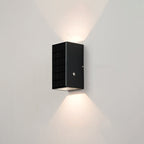 Modern Solar Outdoor Wall Light – Black Die-Cast Aluminum Fixture for Patios and Fences 5