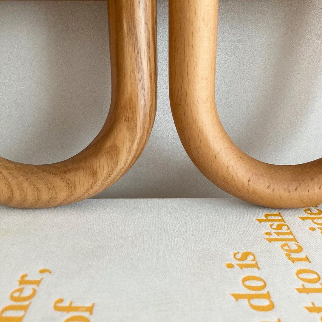 Modern Solid Wood Wall Sconce Lamp with Fabric Shade – 1-Light Semi-Circle Wall Lighting for Living Room and Bedroom 4