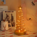 Modern Spiral Star Table Lamp – Gold Battery Operated Bedside Lamp with LED Light 5