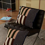Modern Striped Cushion Cover Soft Microfibre Blend 45x45 cm 1
