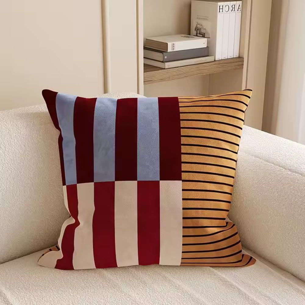 Modern Striped Cushion Cover Soft Microfibre Blend 45x45 cm 5