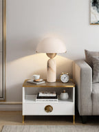 Modern Table Lamp Glass Shade Adjustable Height 7