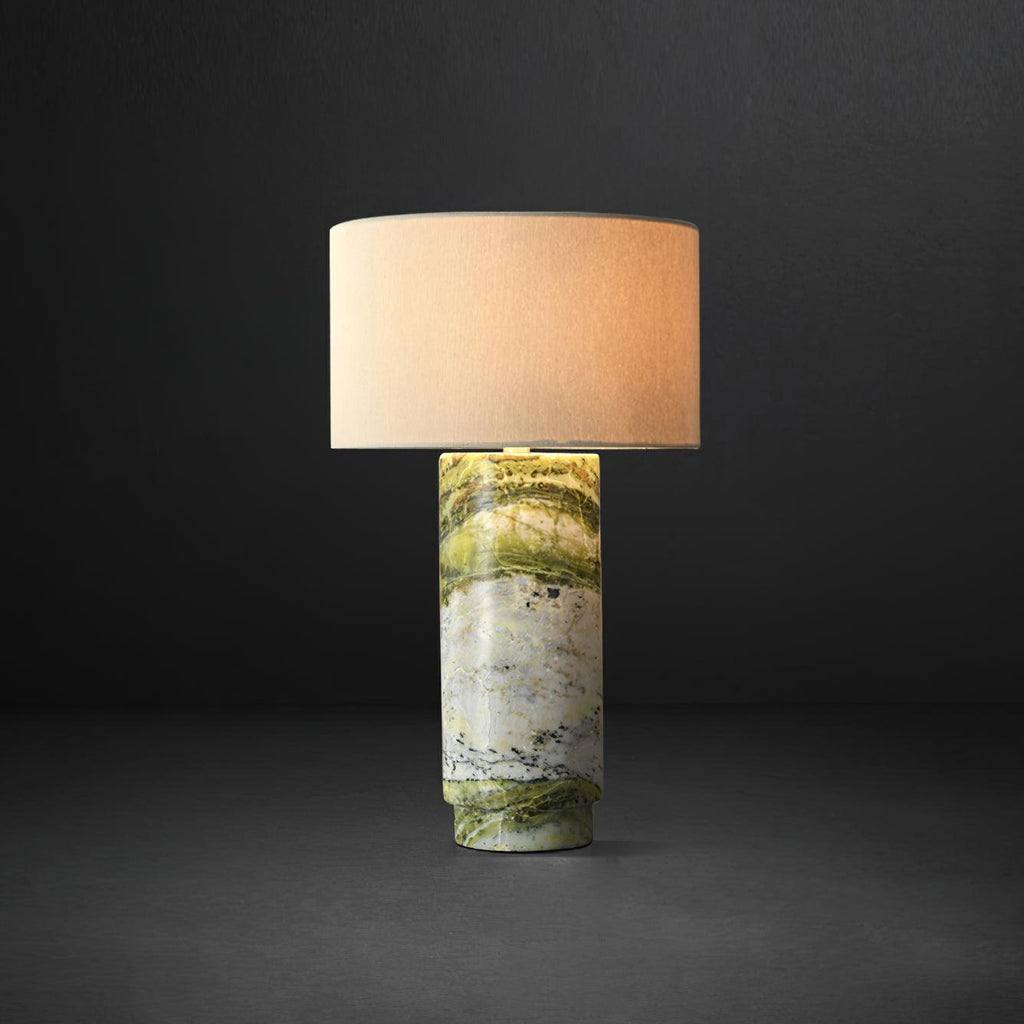 Modern Table Lamp Green Marble Base Inline Switch 0