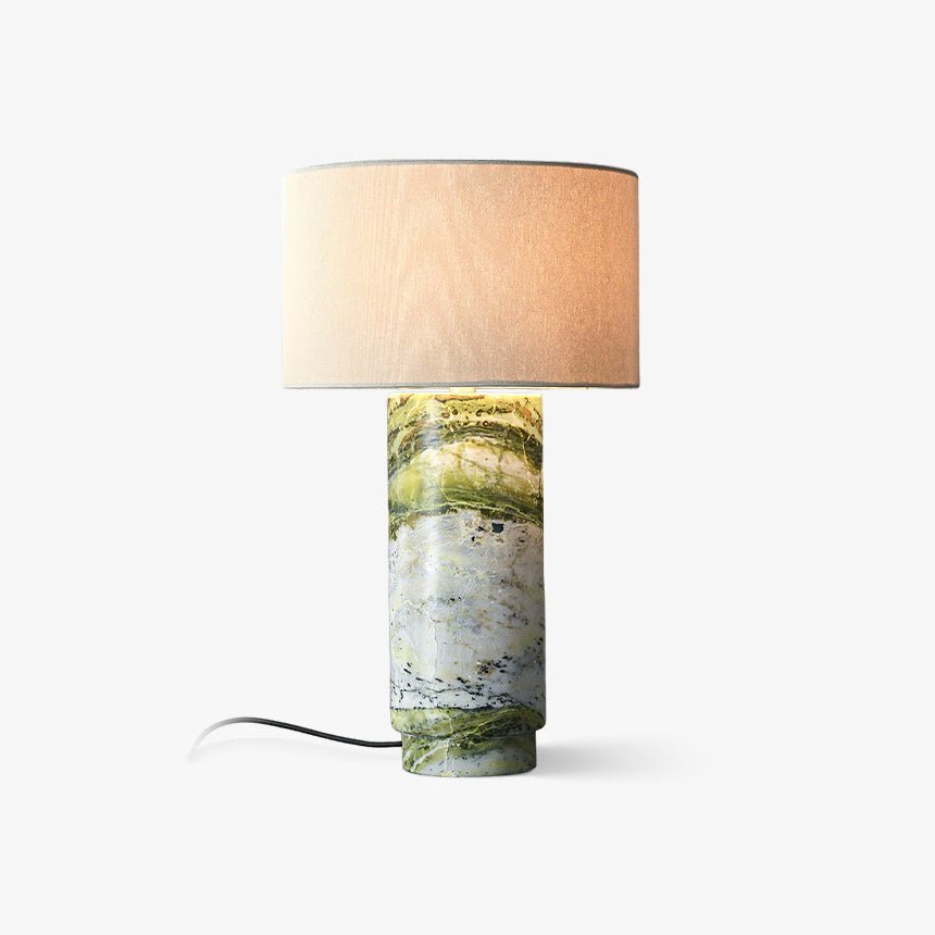 Modern Table Lamp Green Marble Base Inline Switch 1
