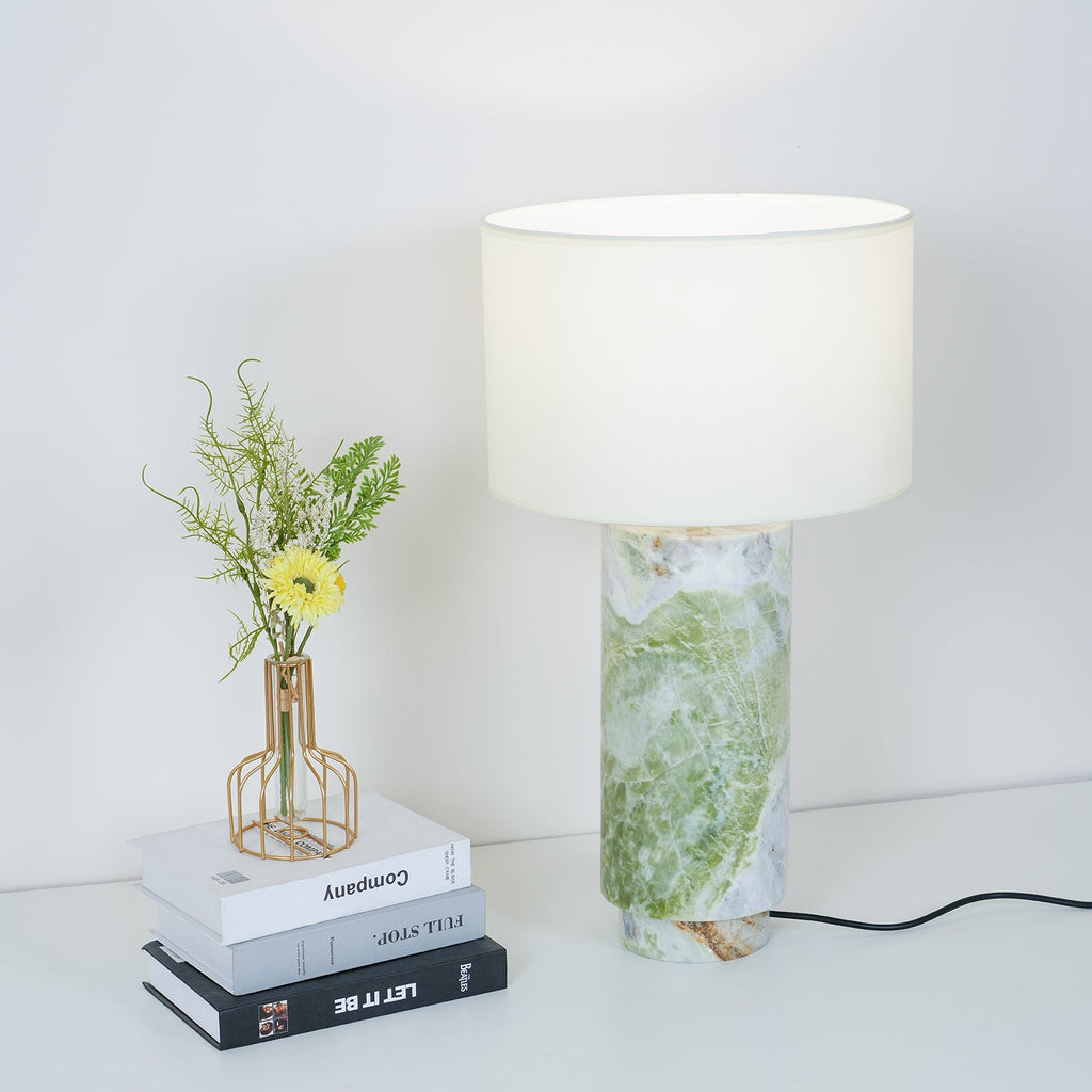 Modern Table Lamp Green Marble Base Inline Switch 3
