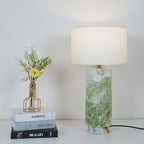 Modern Table Lamp Green Marble Base Inline Switch 4