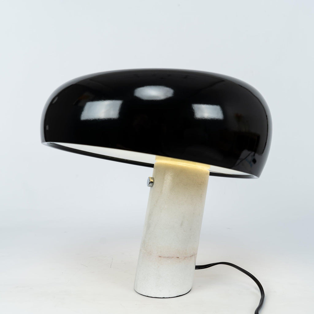 Modern Table Lamp Marble Base Metal Shade LED Compatible 0