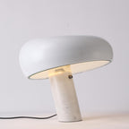 Modern Table Lamp Marble Base Metal Shade LED Compatible 7