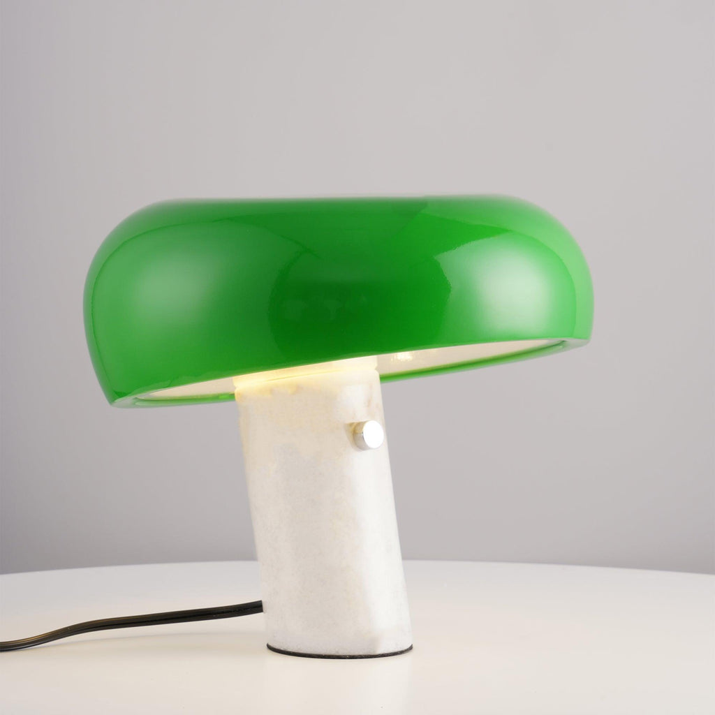 Modern Table Lamp Marble Base Metal Shade LED Compatible 9